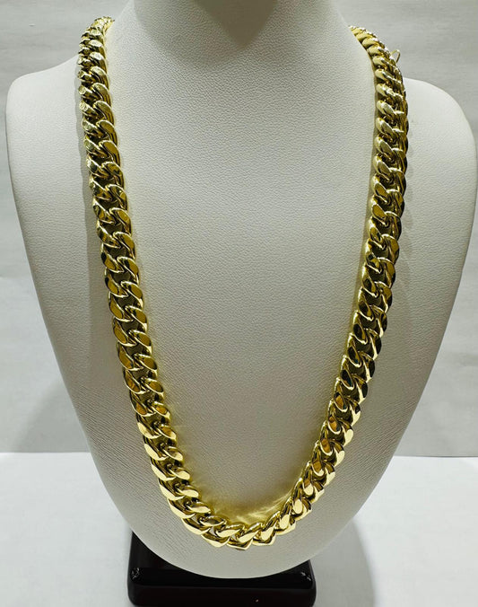 14K GOLD CUBAN LINK CHAIN- 22" - 8.30mm, 51.6gm