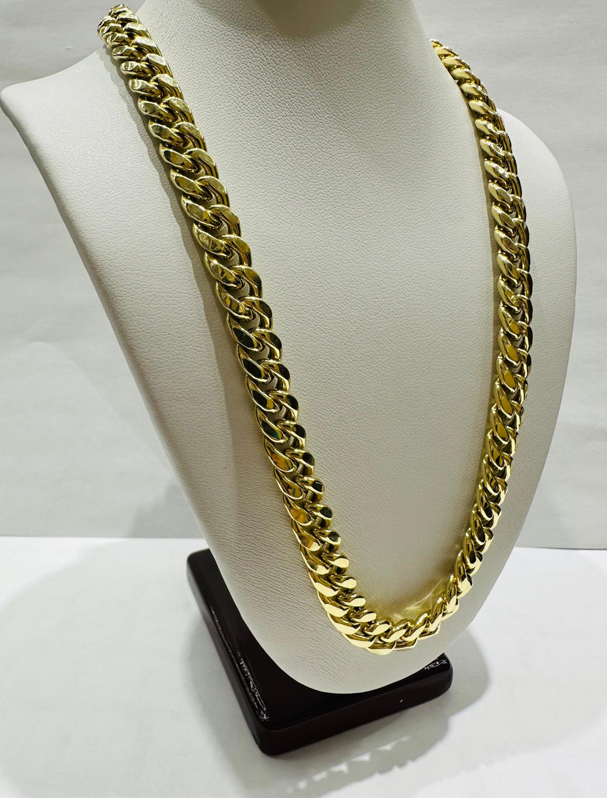 14K GOLD CUBAN LINK CHAIN- 22" - 8.30mm, 51.6gm