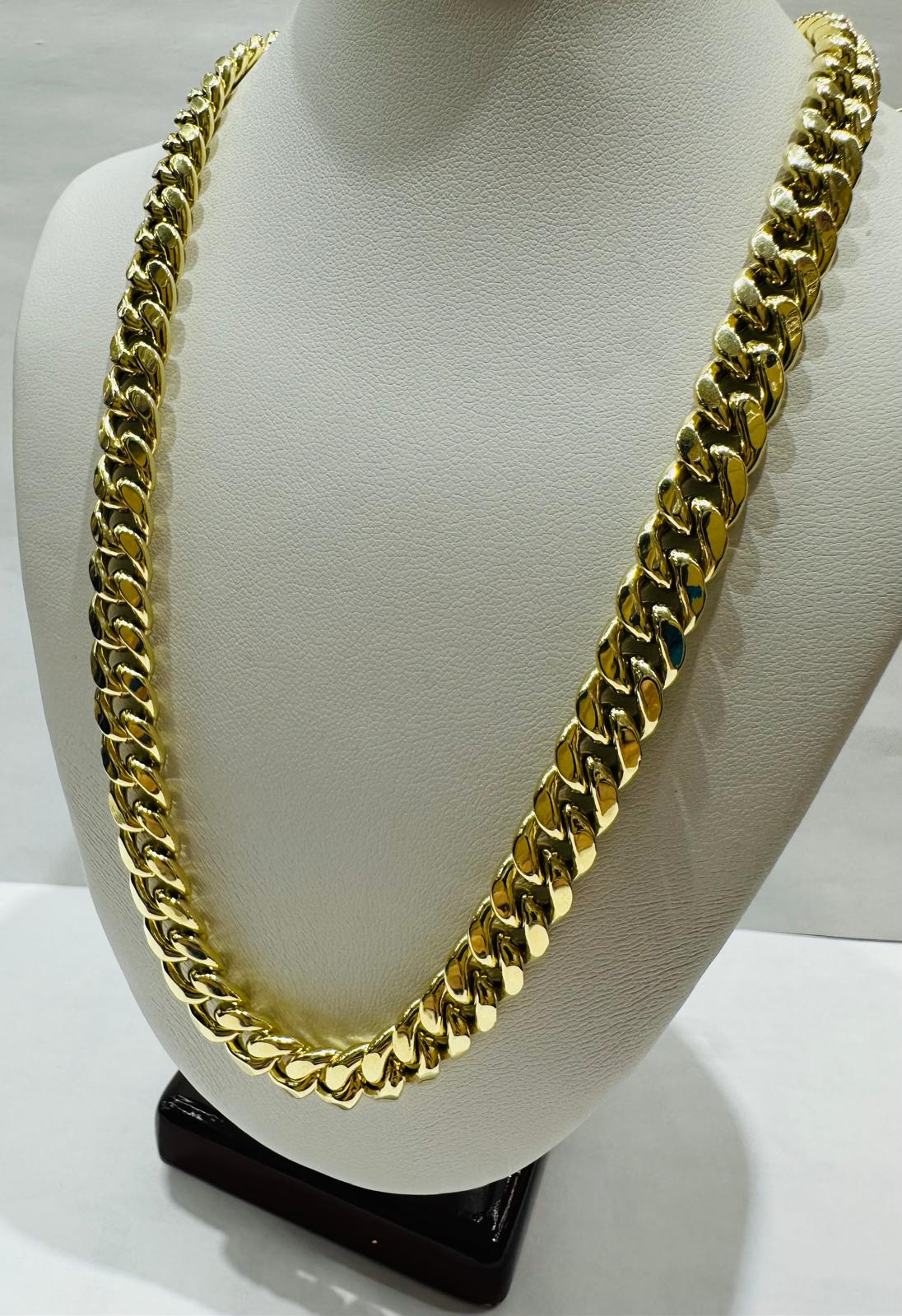 14K GOLD CUBAN LINK CHAIN- 22" - 8.30mm, 51.6gm