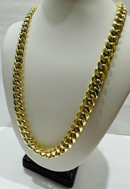 14K GOLD CUBAN LINK CHAIN- 22" - 8.30mm, 51.6gm