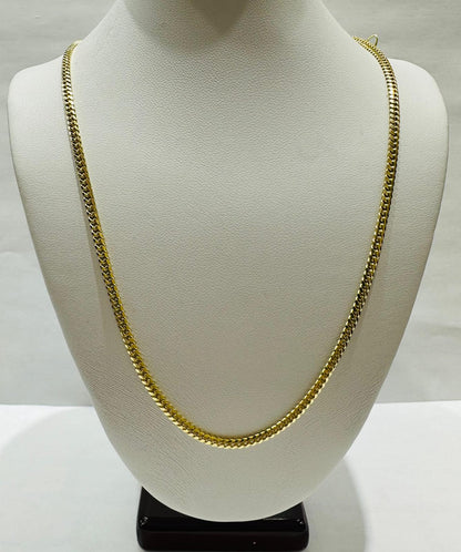 14K GOLD CUBAN LINK CHAIN- 18" - 2.55mm, 10.6gm