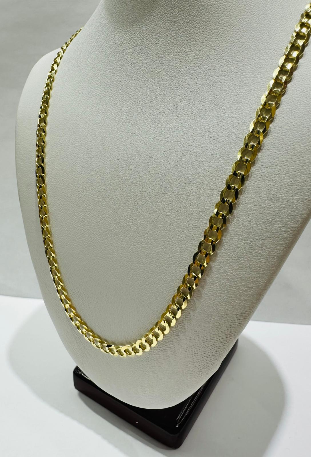 14K GOLD CUBAN LINK CHAIN- 20" - 4.50mm, 12.5gm