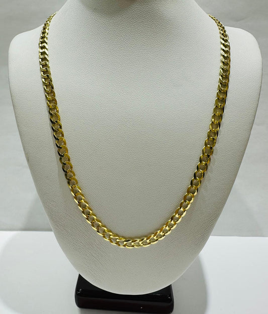 14K GOLD CUBAN LINK CHAIN- 24" - 4.60mm, 14.8gm