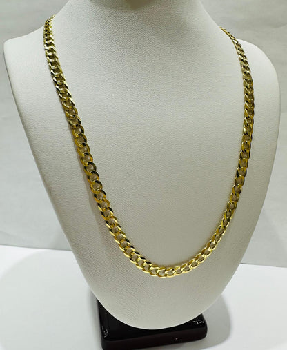 14K GOLD CUBAN LINK CHAIN- 24" - 4.60mm, 14.8gm