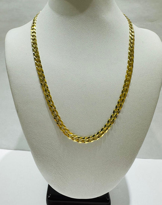 14K GOLD CUBAN LINK CHAIN- 14" - 4.10mm, 7.2gm