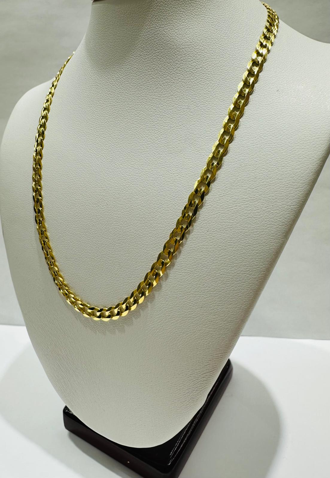 14K GOLD CUBAN LINK CHAIN- 14" - 4.10mm, 7.2gm