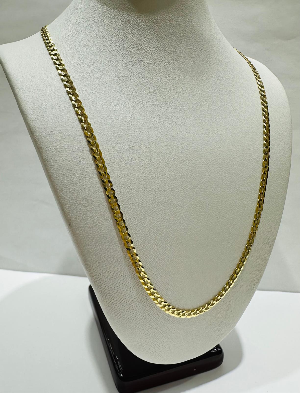 14K GOLD CUBAN LINK CHAIN- 18" - 3.15mm, 5.5gm