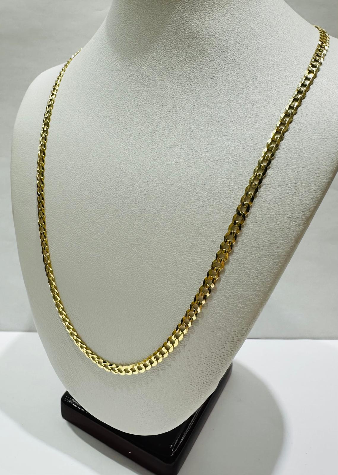 14K GOLD CUBAN LINK CHAIN- 18" - 3.15mm, 5.5gm