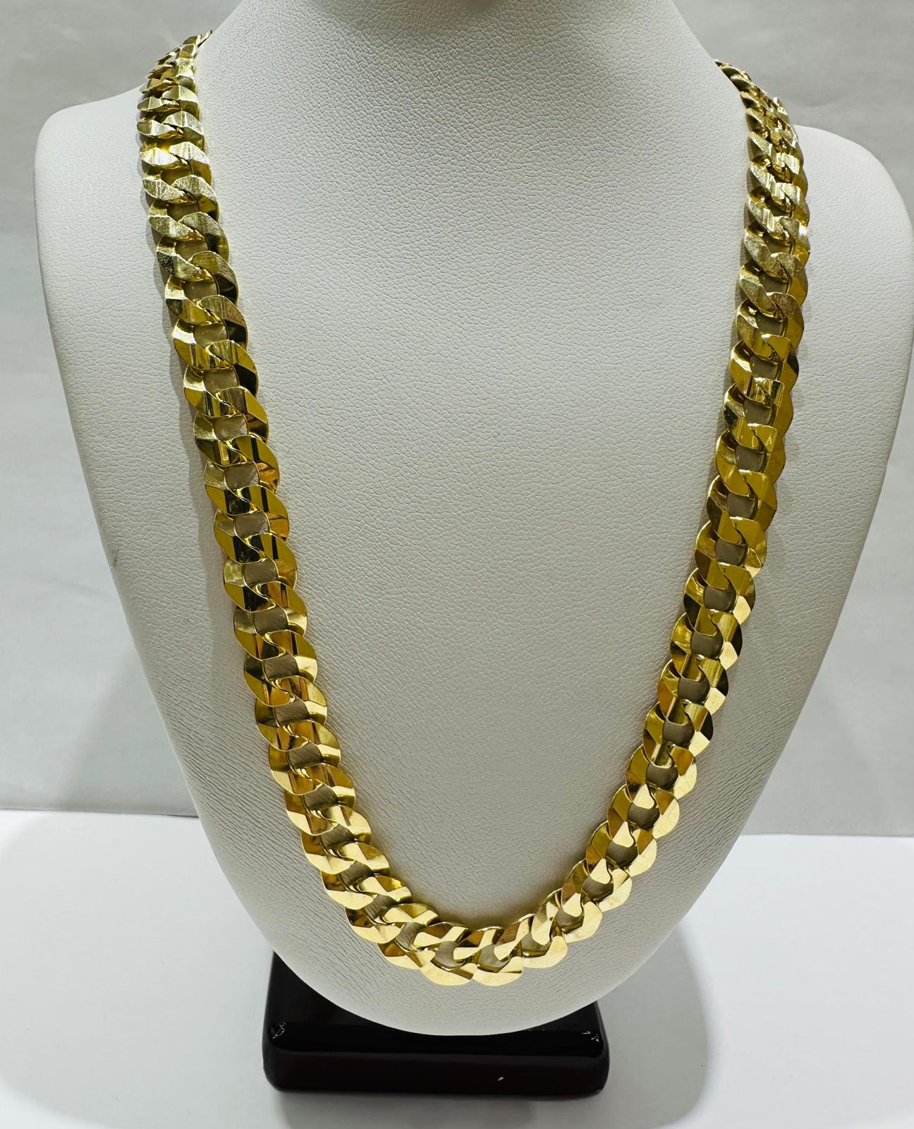 14K GOLD CUBAN LINK CHAIN- 26" - 9.10mm, 60.0gm