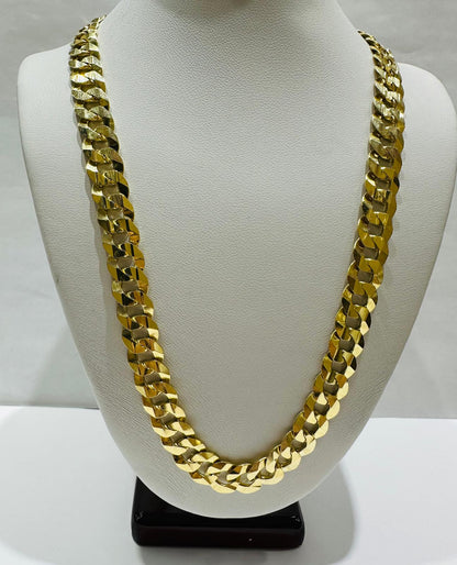 14K GOLD CUBAN LINK CHAIN- 26" - 9.10mm, 60.0gm