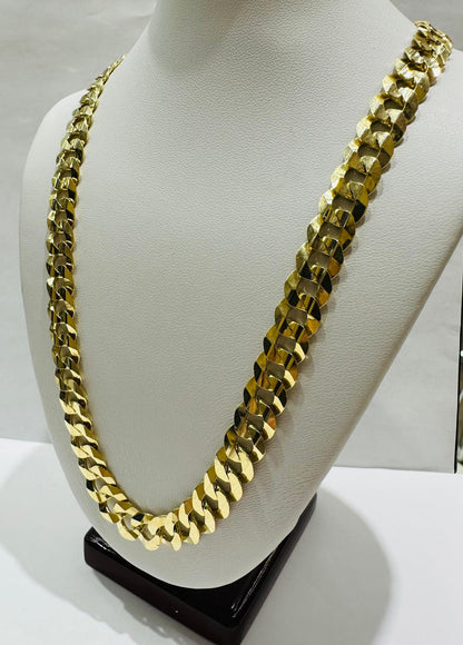 14K GOLD CUBAN LINK CHAIN- 26" - 9.10mm, 60.0gm