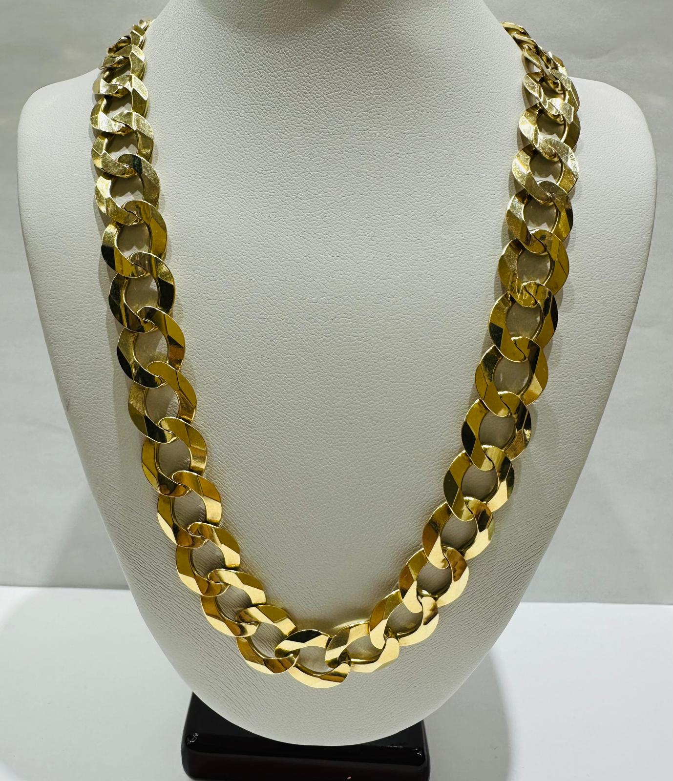 14K GOLD CUBAN LINK CHAIN- 20" - 12.15mm, 61.9gm