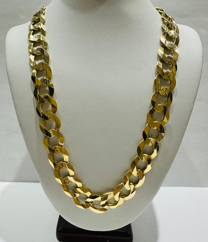14K GOLD CUBAN LINK CHAIN- 20" - 12.15mm, 61.9gm