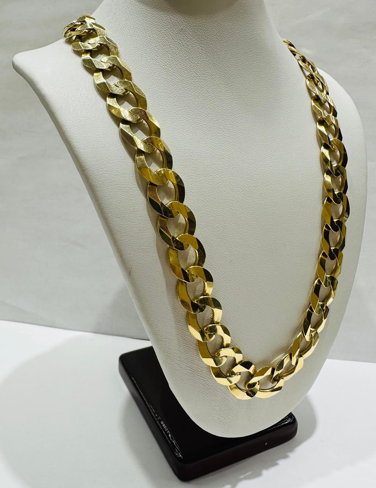 14K GOLD CUBAN LINK CHAIN- 20" - 12.15mm, 61.9gm