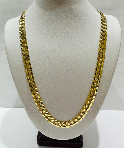 14K GOLD CUBAN LINK CHAIN- 22" - 7.42mm, 33.6gm