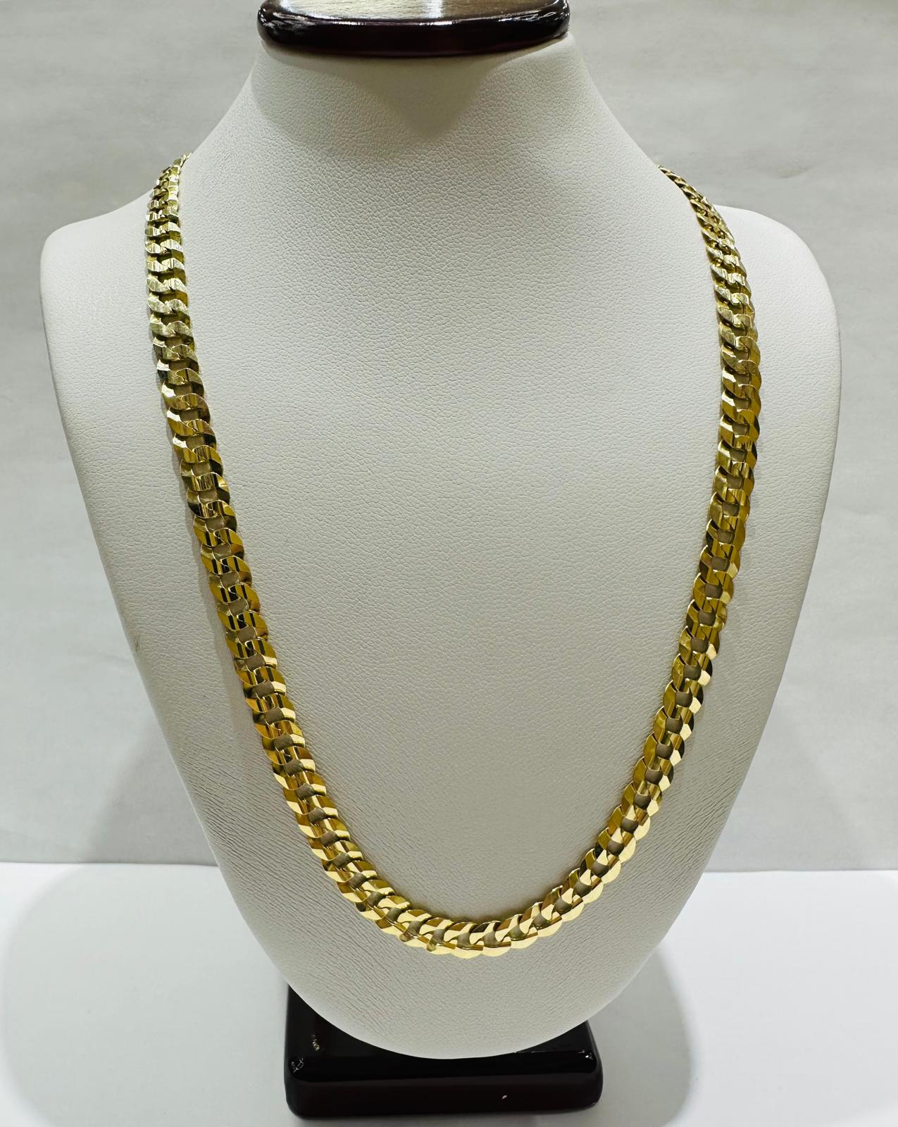 14K GOLD CUBAN LINK CHAIN- 24" - 6.57mm, 29.0gm