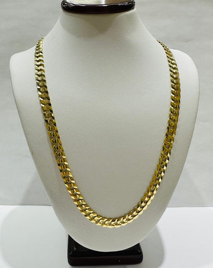 14K GOLD CUBAN LINK CHAIN- 24" - 6.57mm, 29.0gm