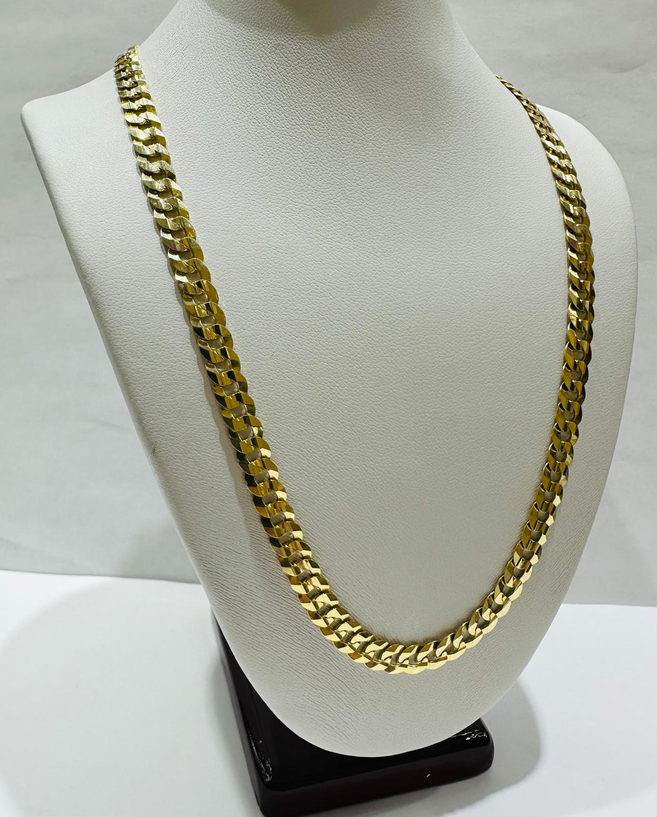 14K GOLD CUBAN LINK CHAIN- 24" - 6.57mm, 29.0gm