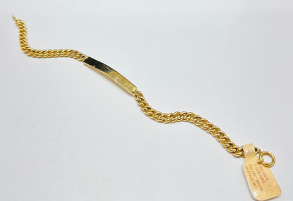 18K GOLD MIAMI CUBAN LINK BRACELET  8"  5.05mm   7.7gm