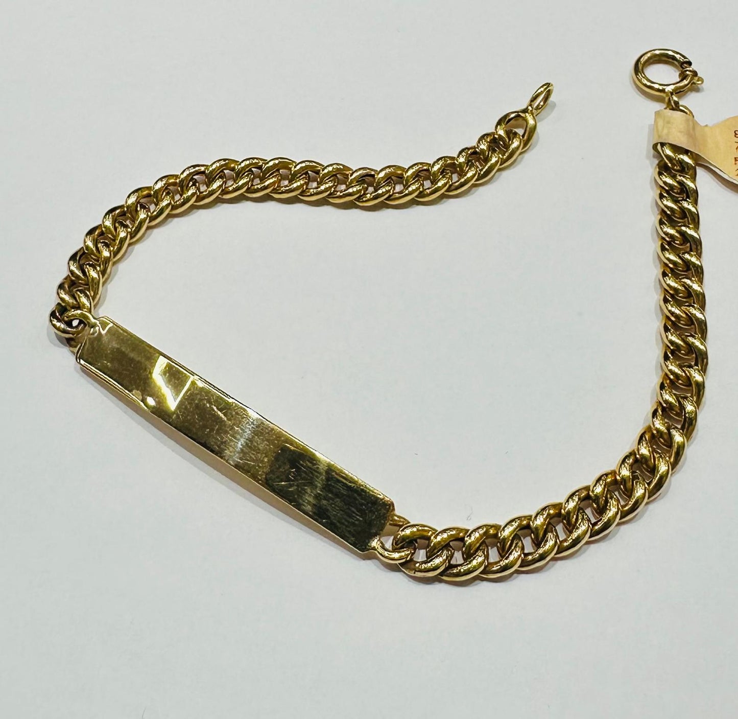 18K GOLD MIAMI CUBAN LINK BRACELET  8"  5.05mm   7.7gm