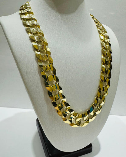 10K GOLD CUBAN LINK CHAIN NECKLACE 28"  12.55mm  94.8gm