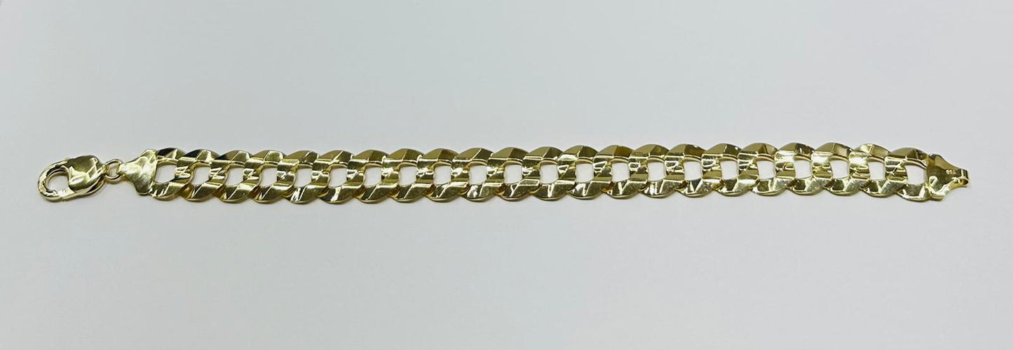 10K GOLD CUBAN LINK BRACELET 9"  12.60mm  29.2gm