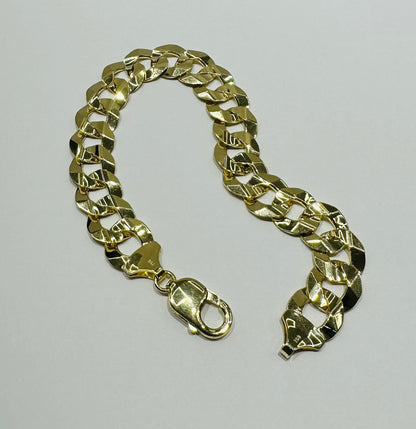 10K GOLD CUBAN LINK BRACELET 9"  12.60mm  29.2gm