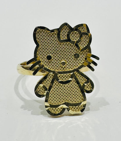 10K GOLD KITTY RING  WEIGHT: 2.3gm