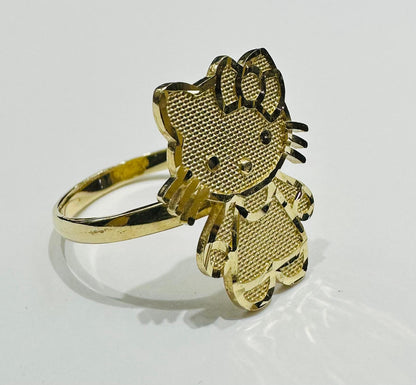 10K GOLD KITTY RING  WEIGHT: 2.3gm