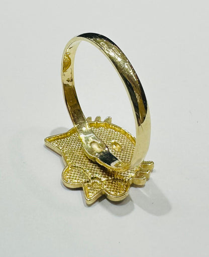 10K GOLD KITTY RING  WEIGHT:  2.0gm
