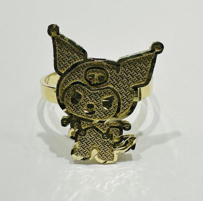10K GOLD KUROMI RING  WEIGHT:  2.8gm