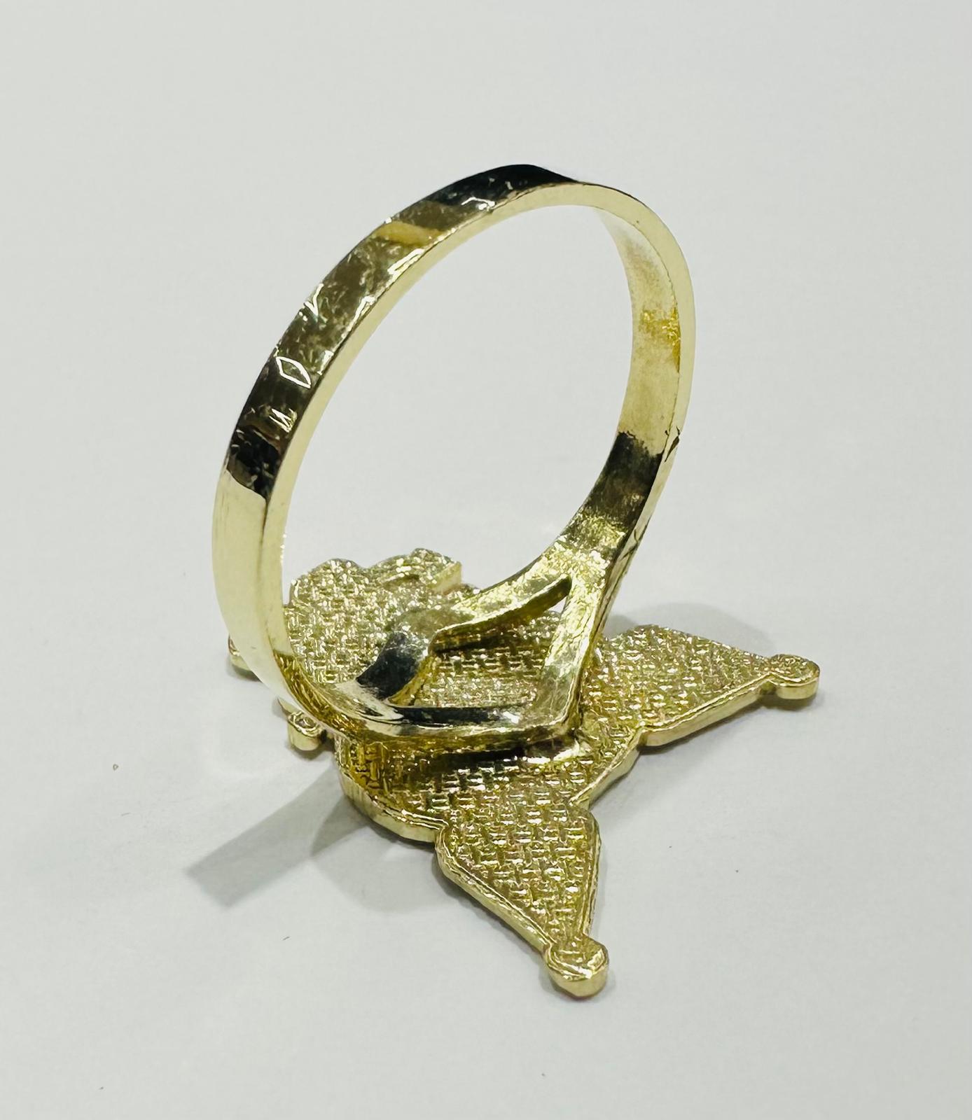 10K GOLD KUROMI RING  WEIGHT:  2.8gm
