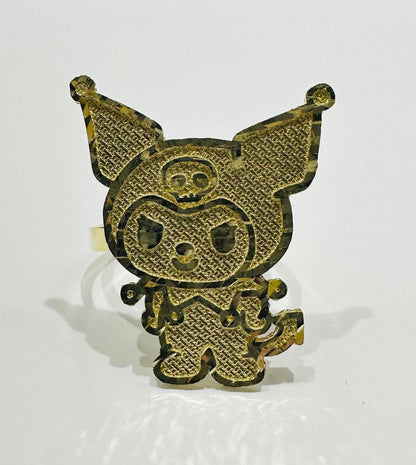 10K GOLD KUROMI RING  WEIGHT:  4.1gm