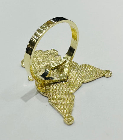 10K GOLD KUROMI RING  WEIGHT:  4.1gm