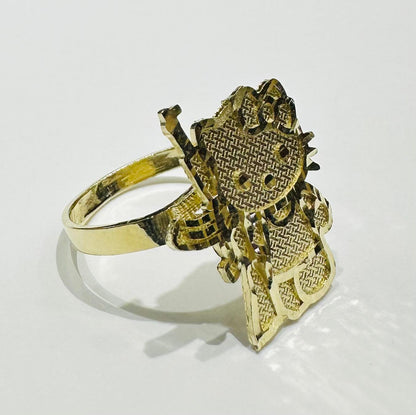 10K GOLD AK47 KITTY RING   WEIGHT:  3.0gm