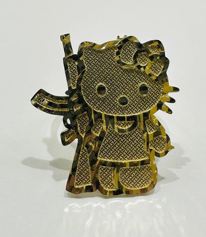 10K GOLD AK47 KITTY RING   WEIGHT:  4.3gm