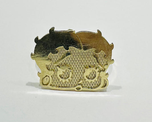 10K GOLD BETTY BOOP RING    WEIGHT:  3.1gm