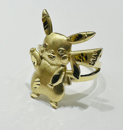 10K GOLD POKEMON PIKACHU RING  WEIGHT: 3.5gm