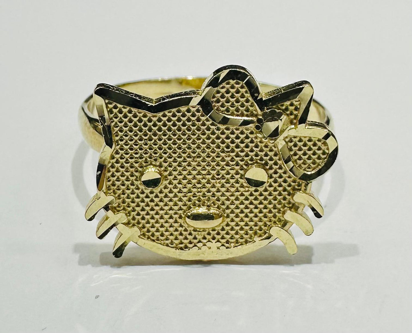 10K GOLD KITTY RING  WEIGHT:  2.0gm