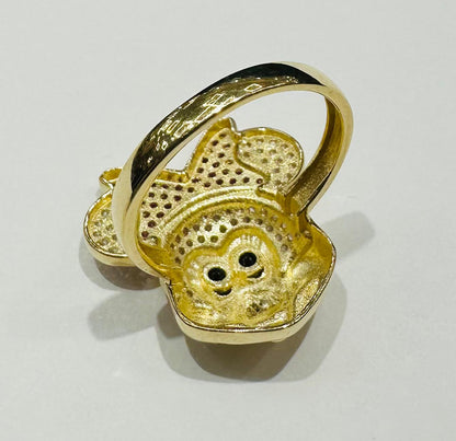10K GOLD MINNIE MOUSE RING  WEIGHT: 4.3gm