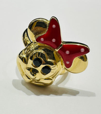 10K GOLD MINNIE MOUSE RING  WEIGHT: 3.7gm
