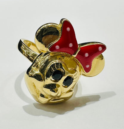 10K GOLD MINNIE MOUSE RING  WEIGHT: 3.7gm