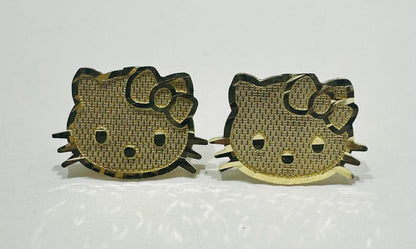 10K GOLD KITTY EARRINGS  WEIGHT: 1.7gm