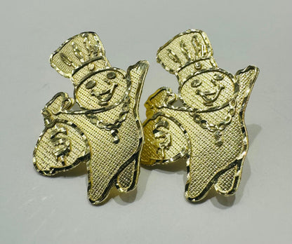 10K GOLD DOUGHBOY EARRINGS  WEIGHT: 3.6gm