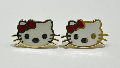 10K GOLD KITTY EARRINGS  WEIGHT: 3.1gm