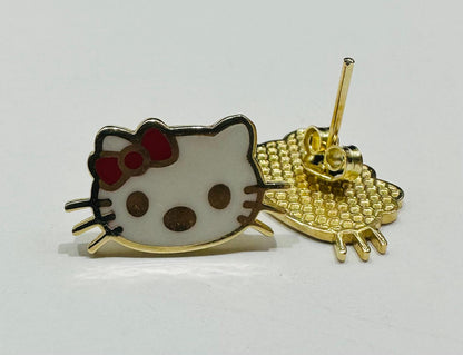 10K GOLD KITTY EARRINGS  WEIGHT: 3.1gm