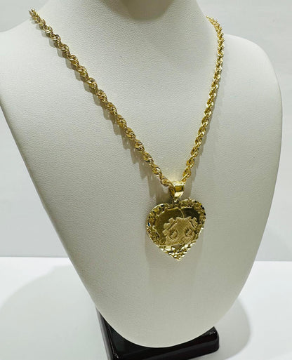 10K GOLD BETTY BOOP CHAIN AND PENDANT SET-  20"   7.8gm