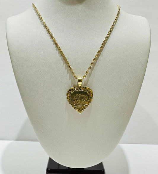 10K GOLD BETTY BOOP CHAIN AND PENDANT SET-  18"   4.0gm