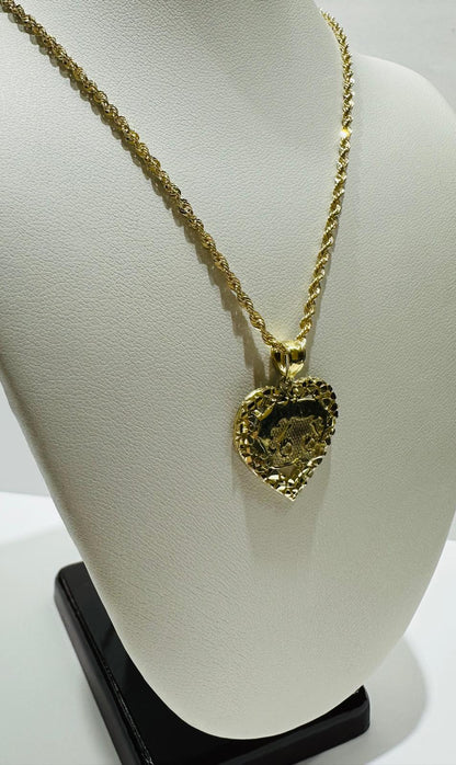 10K GOLD BETTY BOOP CHAIN AND PENDANT SET-  18"   4.0gm