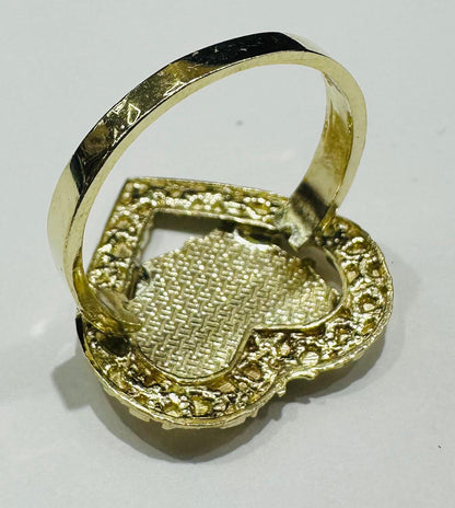 10K GOLD BETTY BOOP HEART RING- WEIGHT:  3.4gm